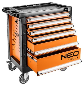 Шкаф-тележка для инструмента Neo Tools, 6 ящиков, 770x460x870 мм, до 200 кг - Уцінка 84-223 фото