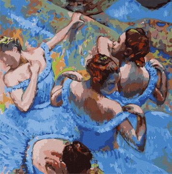 Картина по номерам "Голубые танцовщицы ©Эдгар Дега" Идейка KHO4847 40х40 см KHO4847 фото
