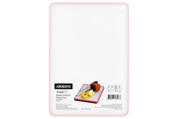 Дошка кухонна Ardesto Fresh, 205х290х7 мм, рожевий, пластик (AR1401PP) AR1401PP фото