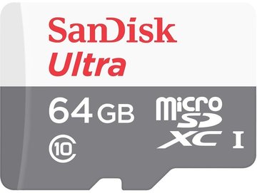 Карта памяти SanDisk microSD 64GB C10 UHS-I R100MB/s Ultra (SDSQUNR-064G-GN3MN) SDSQUNR-064G-GN3MN фото