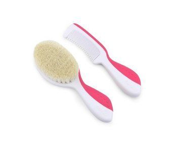 Набір по догляду за дитиною (гребінець і щіточка) Nuvita (NV1137Pink) NV1137Pink фото