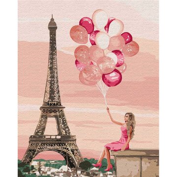 Картина за номерами. "Лілові фарби Парижа" 40 * 50см (KHO4761) KHO4761 фото