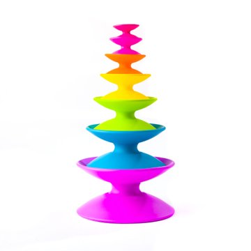 Пірамідка Башта з кольорових котушок Fat Brain Toys Spoolz (F181ML) F181ML фото