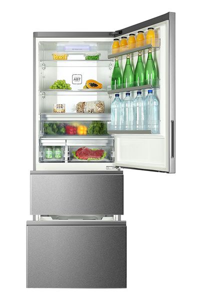 Холодильник Haier багатодверний, 190x70х67.6, холод.відд.-307л, мороз.відд.-129л, 3дв., А++, NF, інв., дисплей, зона св-ті, нерж (A3FE742CMJ) A3FE742CMJ фото