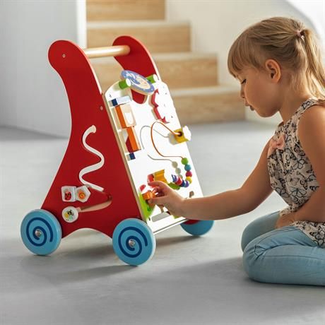 Детские ходунки-каталка Viga Toys с бизибордом (50950) 50950 фото