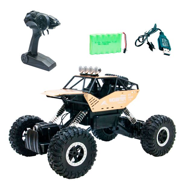 Автомобиль OFF-ROAD CRAWLER на р/у – FORCE (золотой, аккум. 7.2V, метал. корпус, 1:14) (SL-122RHG) SL-122RHG фото