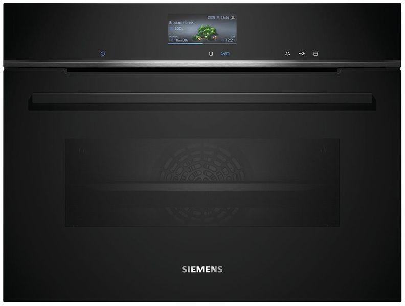 Духова шафа Siemens електрична компактна, 47л, A+, дисплей, конвекція, чорний (CS736G1B1) CS736G1B1 фото