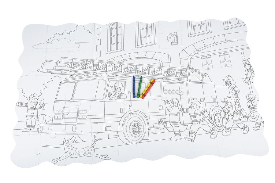 Пазл-раскраска Пожарная машина Same Toy (2038Ut) 2038Ut фото