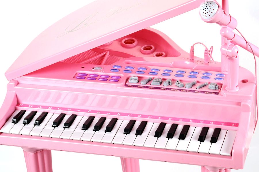 Дитяче піаніно синтезатор Baoli "Маленький музикант" з мікрофоном і стільчиком 37 клавіш (рожевий) BAO-1403-P фото