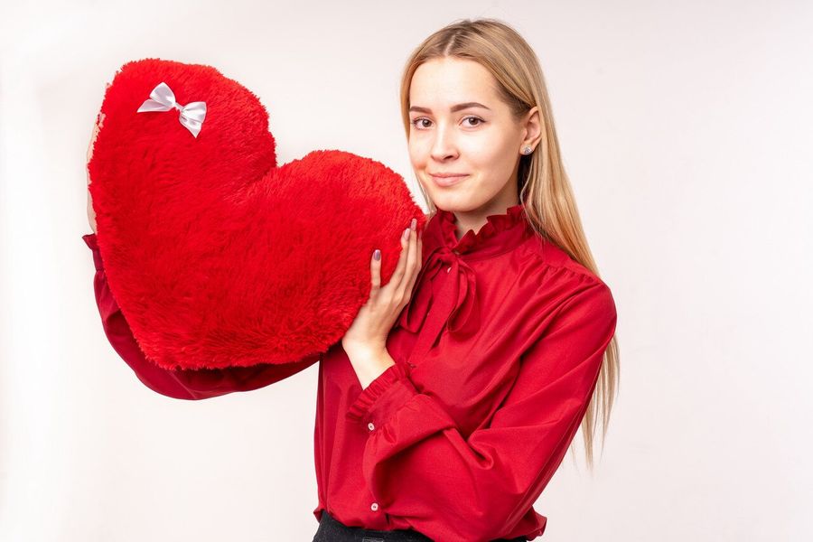 Мягкая игрушка Yarokuz подушка "Сердце" 50 см Красная (YK0080) YK0081 фото