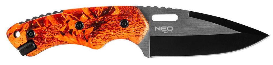 Ніж тактичний Neo Tools Full Tang, 200мм, лезо 90мм, рукоятка з алюмінію, кремінь, чохол (63-109) 63-109 фото