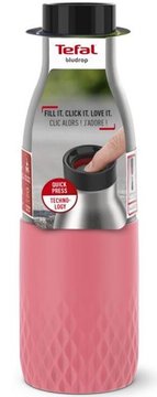 Термобутылка Tefal Bludrop, 500мл, диам70, t холл. 24г, гар.12г, нерж.сталь+пластик, розовый N3110810 фото