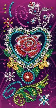 Набор для творчества PICTURE ART Craft Teen Rose Sequin (SA1419) SA1419 фото