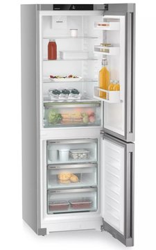 Холодильник Liebherr с нижн. мороз., 185.5x59.7х67.5, холод.отд.-225л, мороз.отд.-94л, 2дв., А, NF, диспл внутр., серый - Уцінка CNSFF5203 фото