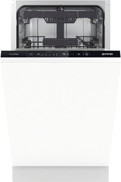 Посудомийна машина Gorenje вбудовувана, 11компл., A+++, 45см, інвертор, 3й кошик, білий - Уцінка GV561D10 фото