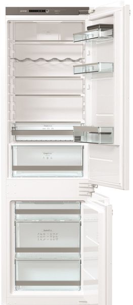 Встр. холодильник с морозом. камерой Gorenje, 177х55х54см, 2 двери, 180(68)л, А+, NF+, Зона св-ти, Внутр. Диспл, Белы (NRKI2181A1) NRKI2181A1 фото