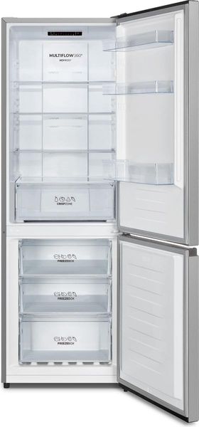 Холодильник з нижн. мороз. камерою Gorenje, 178,5x59,5x59см, 2 двері, 207(80)л, А++, NF+, Зона св-ті, Внутр. Диспл, Сріб (NRK6182PS4) NRK6182PS4 фото
