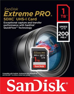 Карта пам'яті SanDisk SD 1TB C10 UHS-I U3 R200/W140MB/s Extreme Pro V30 (SDSDXXD-1T00-GN4IN) SDSDXXD-1T00-GN4IN фото