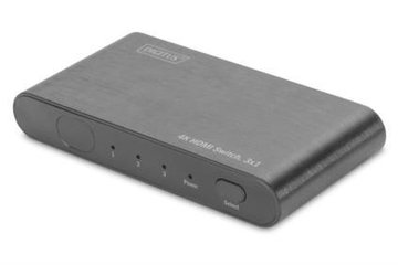 Відеокомутатор DIGITUS UHD HDMI (INx3 - OUTx1), 4K - Уцінка DS-45316 фото