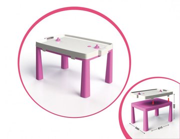 Дитячий ігровий стіл з настільним хокеєм Рожевий 2в1 (04580/3) 04580 фото