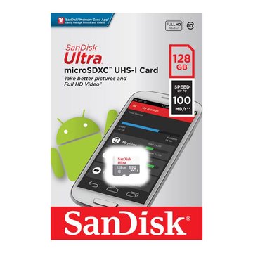 Карта пам'яті SanDisk microSD 128GB C10 UHS-I R100MB/s Ultra (SDSQUNR-128G-GN6MN) SDSQUNR-128G-GN6MN фото
