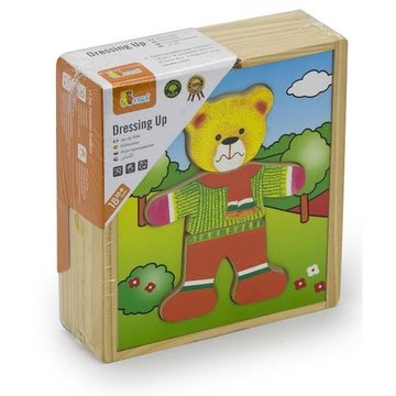 Дерев'яний ігровий набір Viga Toys Гардероб ведмедика (56401) 56401 фото