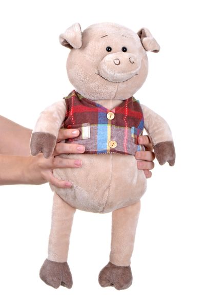Мягкая игрушка Свинка в жилетке (45 см) Same Toy THT722 - Уцінка THT722 фото