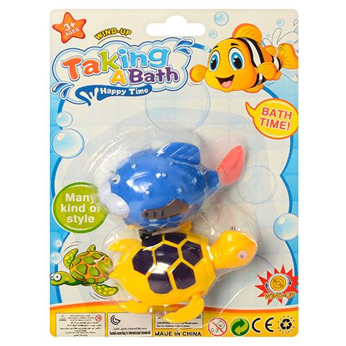 Водоплавна іграшка для ванної "Морські тварини" 2227B заводна 2227B фото
