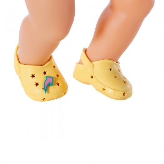 Обувь для куклы BABY BORN - САНДАЛИИ С ЗНАЧКАМИ (на 43 сm, желтые) 831809-3 831809 фото