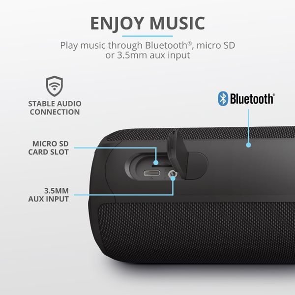 Акустична система Trust Caro Max Powerful Bluetooth Speaker Black (23833_TRUST) 23833_TRUST фото