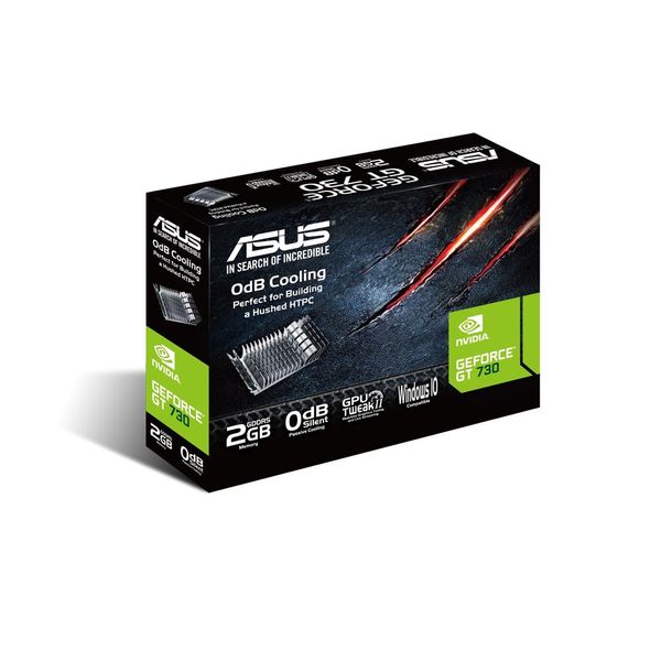 Видеокарта ASUS GeForce GT 730 2GB GDDR5 Silent loe GT730-SL-2GD5-BRK (90YV06N2-M0NA00) 90YV06N2-M0NA00 фото