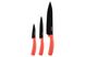Набір ножів Ardesto Black Mars 3 пр., червоний, нержавіюча сталь, пластик