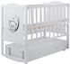 Кровать Babyroom Тедди Т-03 фигурное быльце, маятник, ящик, откидной бок белый (624693) 624693 фото