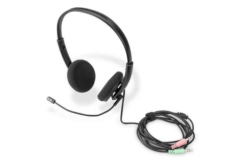 Гарнітура DIGITUS Stereo Headset, 2x3.5mm AUX, кабель 1.95м (DA-12202) DA-12202 фото