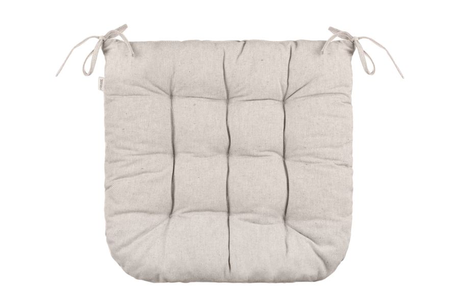 Подушка для стільця Ardesto Oliver, 40х40см, 100% бавовна, нап-ч: 50% холоф, 50% пп, беж ART02OB фото