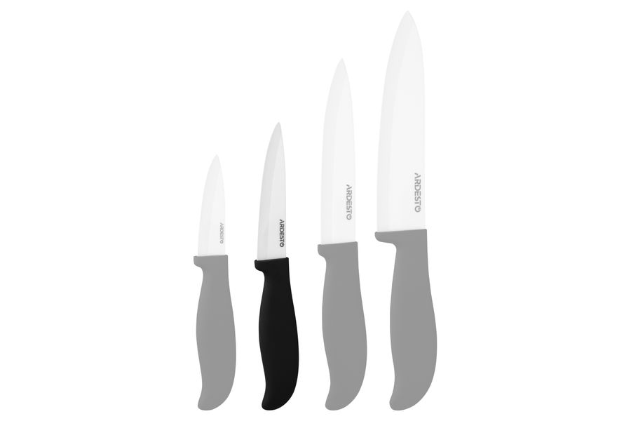 Нож керамический универсальный Ardesto Fresh 20.5 см, черный, керамика/пластик AR2120CB - Уцінка AR2120CB фото