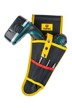 Кобура для інструменту TOPEX, кишеня для дриля або шурупокруту, 4 кишені для свердлів (79R416) 79R416 фото