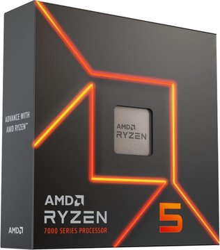 Центральный процессор AMD Ryzen 5 7600X 6C/12T 4.7/5.3GHz Boost 32Mb Radeon Graphics AM5 105W w/o cooler Box (100-100000593WOF) 100-100000593WOF фото