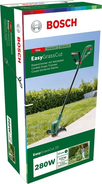 Триммер садовый Bosch EasyGrassCut 23, 280 Вт, 23 см, 1.9 кг, шпуля 1.6мм x 4м 0.600.8C1.H01 - Уцінка 0.600.8C1.H01 фото