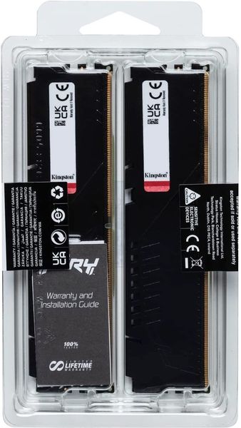 Пам'ять ПК Kingston DDR5 32GB KIT (16GBx2) 5600 FURY Beast Black EXPO (KF556C36BBEK2-32) KF556C36BBEK2-32 фото