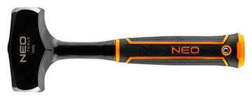 Молоток кувалда Neo Tools, 1500г, монолітна сталева конструкція, рукоятка двокомпонентна 25-107 фото