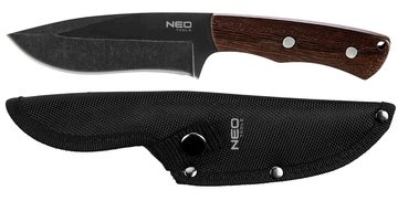 Нож тактический Neo Tools Full Tang, 230мм, лезвие 120мм, рукоятка из дерева, чехол (63-111) 63-111 фото