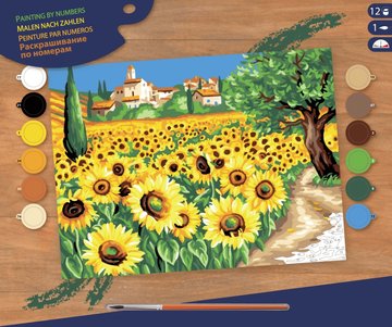 Набір для творчості PAINTING BY NUMBERS SENIOR Sunflowers Sequin Art SA1333 SA1333 фото