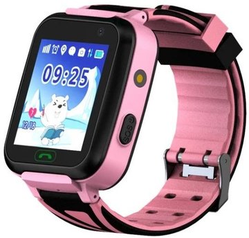 Дитячий телефон-годинник з GPS трекером GOGPS К07 рожевий K07PK фото