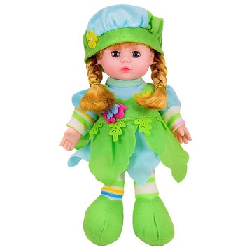 Лялька музична LY3015-6 м'яконабивна Англійською 29см, Зелений LY3015-6(Green) фото
