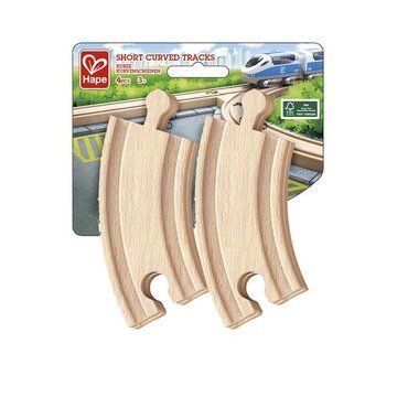 Набор для железной дороги Hape короткие изогнутые рельсы 4 шт. (E3776) E3776 фото