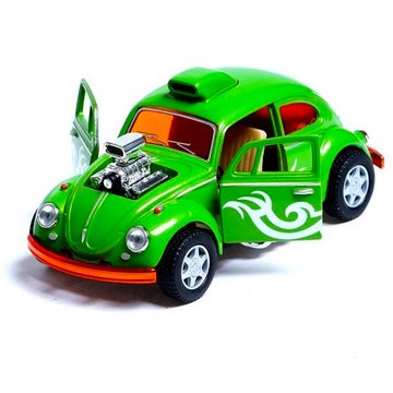 Машинка металлическая инерционная Volkswagen Beetle Custom Dragracer Kinsmart KT5405W 1:32 Зеленый KT5405W(Green) фото