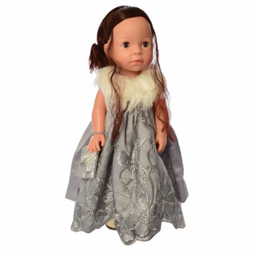 Кукла для девочек в платье M 5413-16-2 интерактивная Silver M 5413-16-2 фото