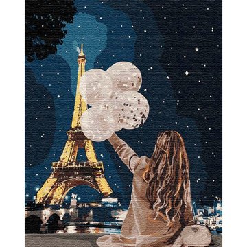 Картина за номерами. "Незабутній вечір в Парижі" 40 * 50см (KHO4763) KHO4763 фото