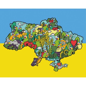 Картина за номерами "Квітуча Україна" 40х50 см (10590) 10590 фото
